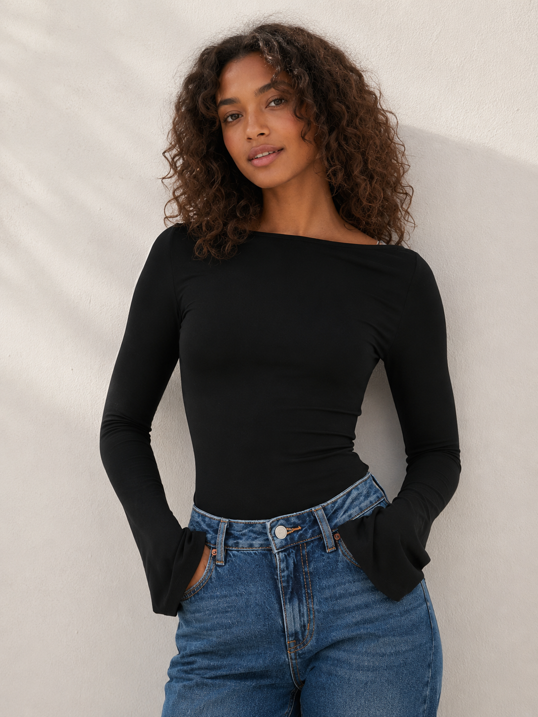 ULTRA SOFT BOAT NECK TOP