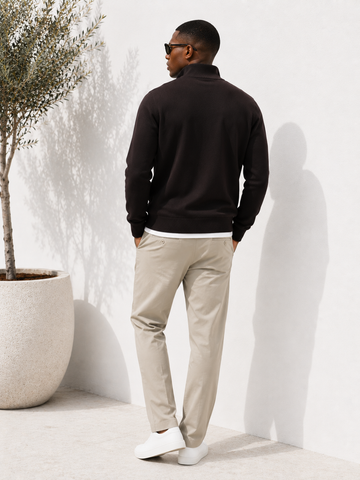 HALF ZIP KNIT